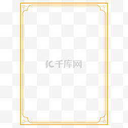 边框简约中国风图片_中式暖金色简约边框