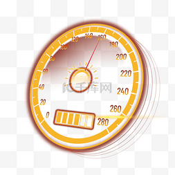 抽象腕表图片_车速表橙色抽象光效