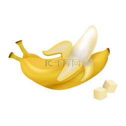 将成熟的香蕉去皮切丁。