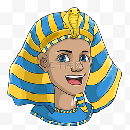 金字塔埃及图片_埃及法老男性头像卡通画