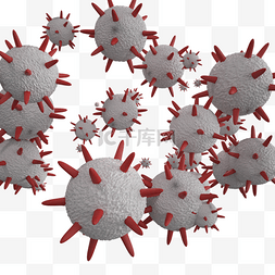 防感染图片_C4D刺凸病毒群体扩散感染模型