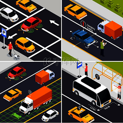 交通运输路线图片_自动驾驶汽车22设计概念集城市道