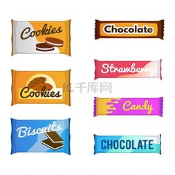 健康和不健康图片_自动售货产品零食包装快餐包巧克