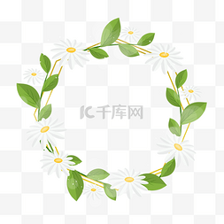 光效花卉婚礼边框植物叶子