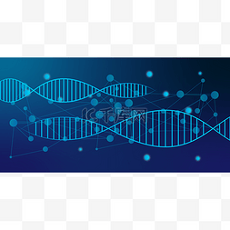现代蓝色科技背景图片_科技DNA基因背景