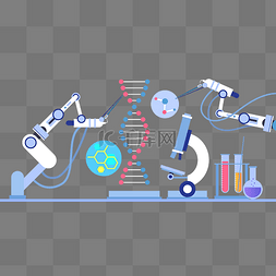 研究图片_矢量扁平医学研究科研