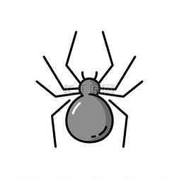 蜘蛛万圣节节日标志孤立的蛛形纲