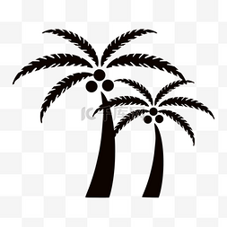 椰子树木素材图片_椰子树剪影