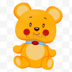 可爱卡通小熊矢量图片_小熊红色脸蛋卡通婴儿玩具