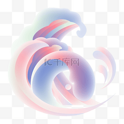 中国风logo图片_梦幻国潮浪花海浪