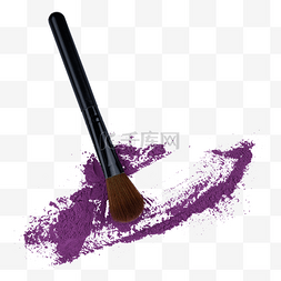 化妆刷刷子紫色粉末黑色