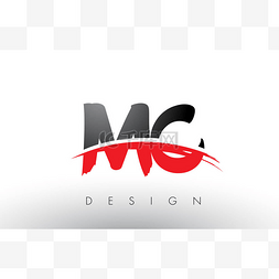 Mc M C 刷 Logo 字母红色与黑色旋风