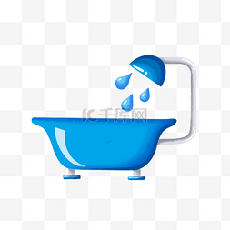 温泉桶图片_鱼缸蓝色袖珍卡通婴儿玩具