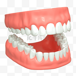牙齿图片_3DC4D立体牙齿模型口腔爱牙