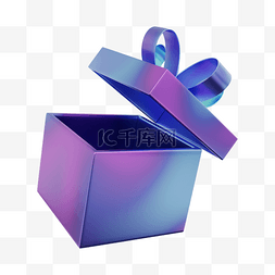 打开的礼盒图片_创意酸性礼物盒