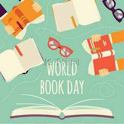 活动图片_世界读书日，手拿书本和眼镜打开