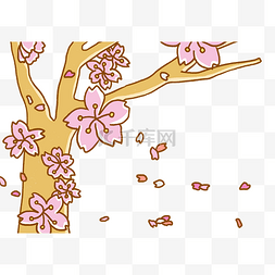 春季樱花季樱花树