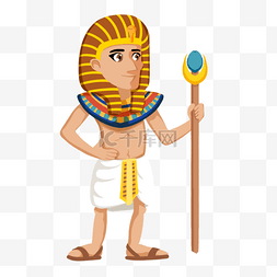 古埃及服饰图片_埃及黄色卡通法老