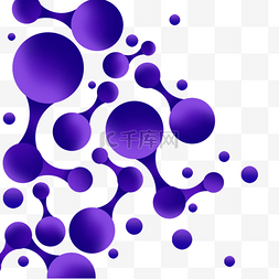 边框商务基因科技抽象紫色渐变