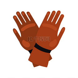橡胶手套图片_在白色隔绝的防火橡胶手套。