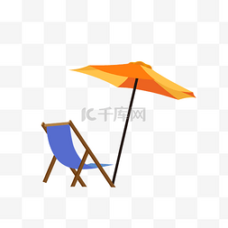 扁平沙滩椅遮阳伞