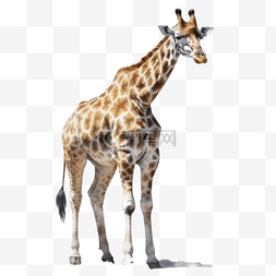 长颈鹿卡通手绘图片_卡通手绘野生动物长颈鹿