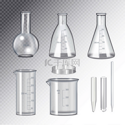 器皿图片_实验室质量的科学玻璃器皿收集带