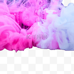 墨水七彩抽象粉色摄影图