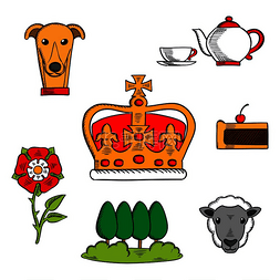 英语国家图片_英国王室王冠上装饰着纹章元素上