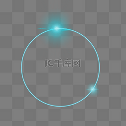 蓝色光圆形效图片_圆形炫光光圈