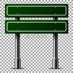 道路交通标志图片_绿色交通标志。