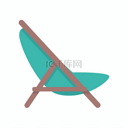 中马车图片_平面样式设计中的沙滩躺椅矢量插
