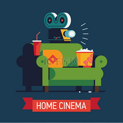 home图片_Home Cinema  flat design