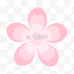 粉色水彩樱花卡通花瓣