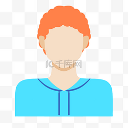 橘红色短发男生卡通人物头像