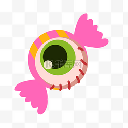 眼球糖果粉色眼珠图片绘画创意