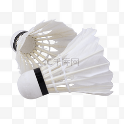 白色羽毛球比赛娱乐装备休闲