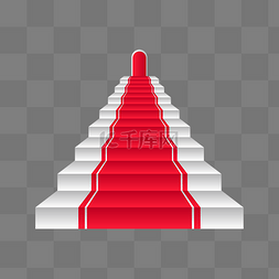 立体台阶图片_白色红地毯楼梯阶梯