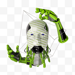 科技机械臂图片_机器人头3d金属机械手臂