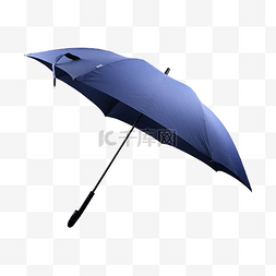 雨季蓝色雨伞