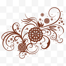 装饰花边图案设计图片_曼海蒂花纹手工花卉指甲花图案