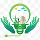 绿色能源低碳环保生活插画