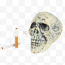 骷髅香烟图片_禁烟香烟骷髅