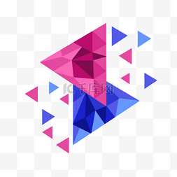 多彩多边形背景图片_彩色几何三角形