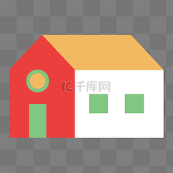 房子图片_彩色几何建筑房屋