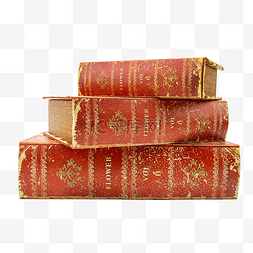 复古老旧的红色书籍