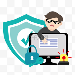 wifi账号密码图片_扁平风格互联网保护盾牌
