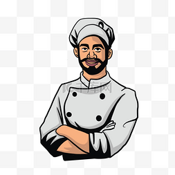 厨师服饰人物插图