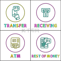 金融业务图片_自动柜员机系统设备和收款转账操