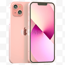 苹果手机背面图片_苹果iphone13手机模型粉色